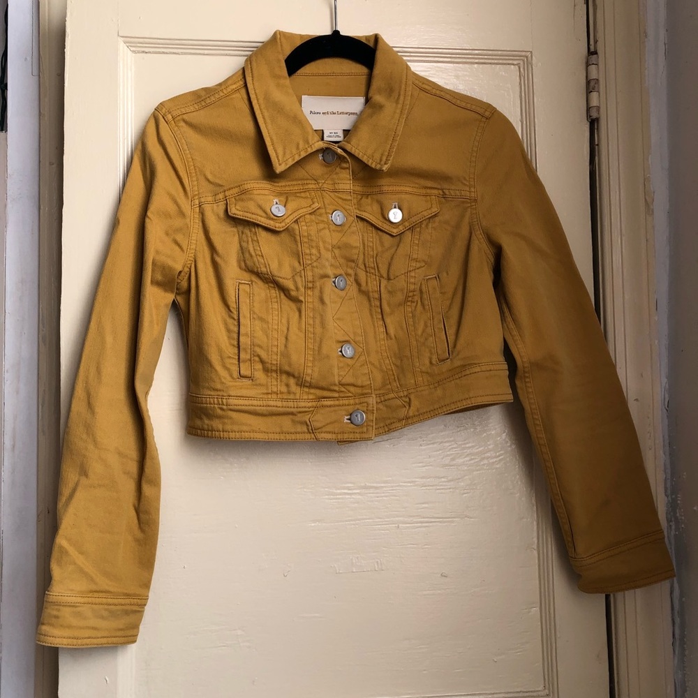 Anthropologie Cropped Denim Jacket